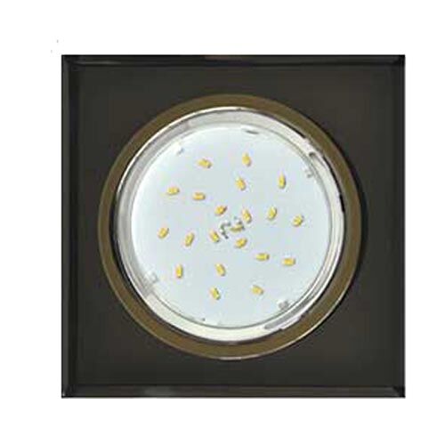Светильник Ecola Gx53 H4 Glass Квадрат черный хром FN53SNECH
